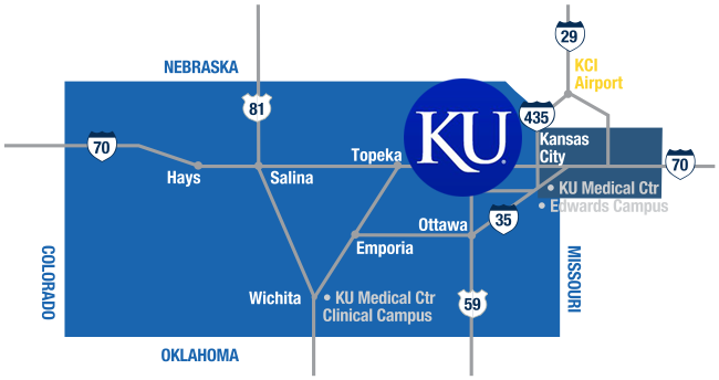 State map of Kansas highways