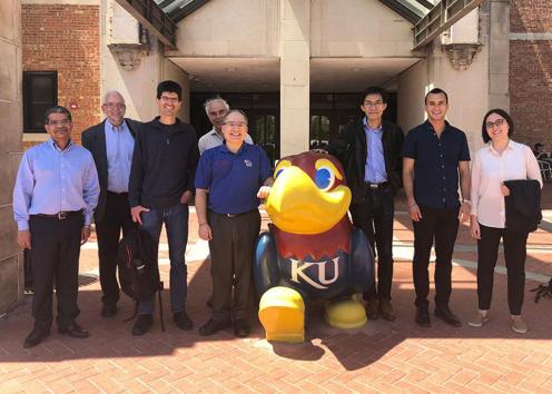 2018 Kansas Workshop in Economic Theory, group in front of the Kansas Union